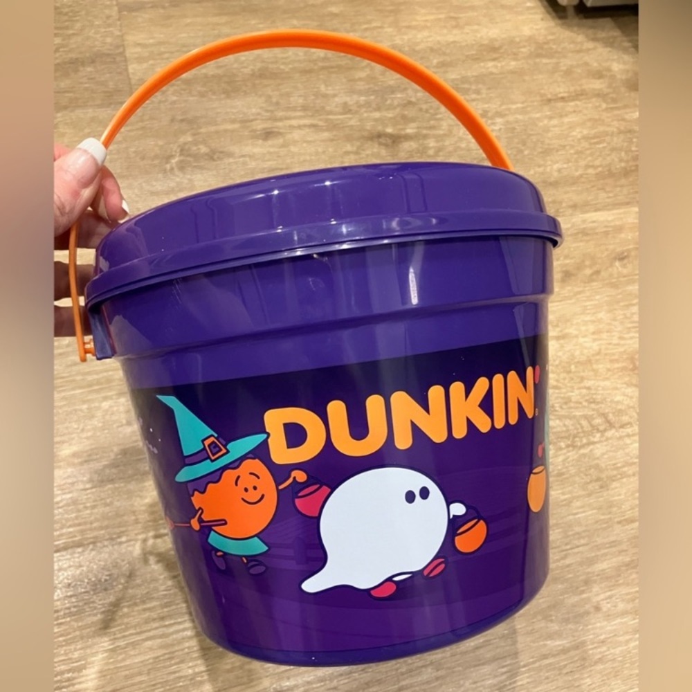 Dunkin Donuts spooky Halloween trick or treating bucket